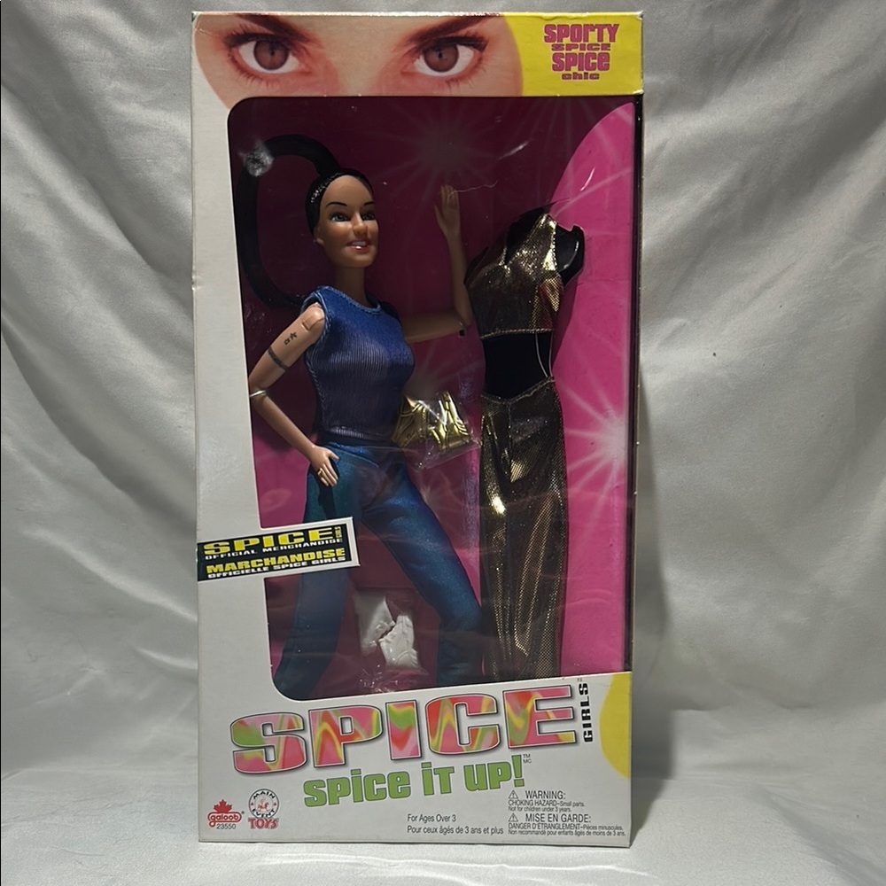 Sporty Spice Doll with Blue and Gold Outfit